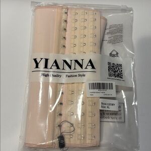 YIANNA Latex Light Beige Waist Trainer Size XL